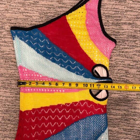 New STAUD Alpes Rainbow Crochet Maxi Dress Large Revolve - Picture 10 of 15